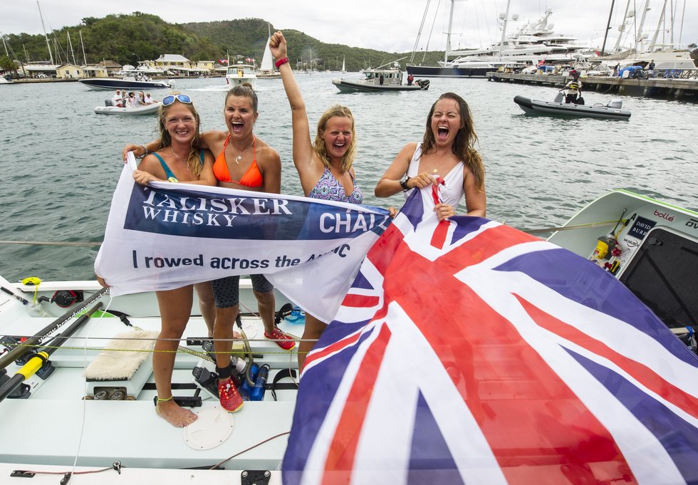 row-like-a-girl-cross-the-finish-line-of-the-talisker-whisky-atlantic-challenge-l-r-olivia-bolesworth-gee-purdy-bella-collins-and-lauren-morton-credit-ben-duffy